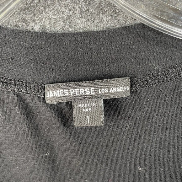 STANDARD JAMES PERSE Womens Blouson Dress Lightweight Stretch Size 1 Black EUC - Picture 3 of 7